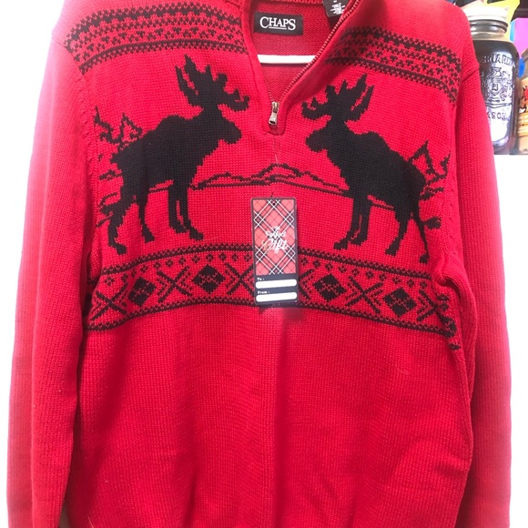 Mens Chaps cotton sweater size med - Picture 6 of 7